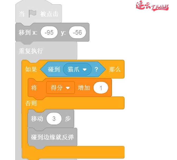 山东少儿编程：一年级同学用编程制作小猫捕鱼~济南少儿编程_少儿编程(图10)