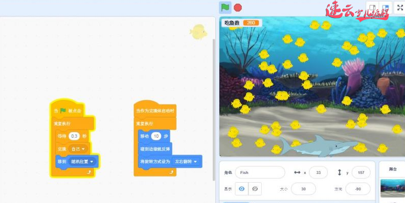 山东机器人编程培训：Scratch图形化编程，老师带你做海底世界！~济南机器人编程~机器人编程(图3)