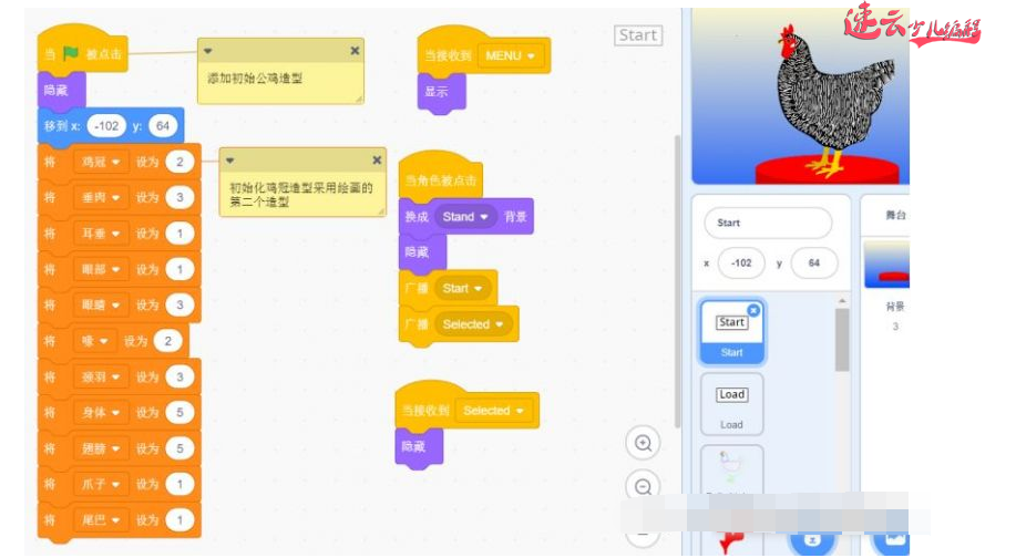 济南少儿编程：编程让孩子喜欢上画画！~绘制百变公鸡！~山东少儿编程~少儿编程(图6)